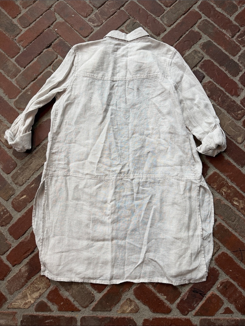 Tahari Linen Tunic Top - Picture 4 of 4